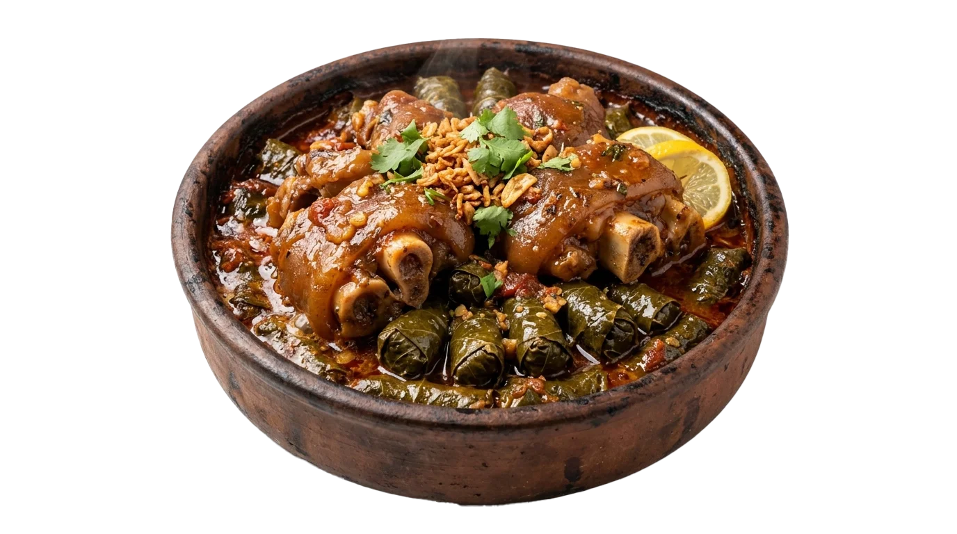 طاجن كوارع بورق العنب