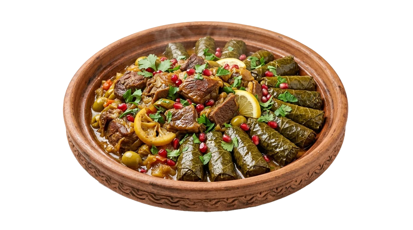 طاجن لحمه بورق العنب